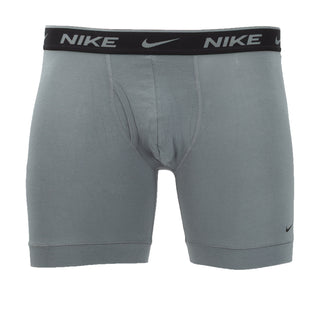 Men's Nike dri-fit boxer briefs in gray solid with Nike logo waistband