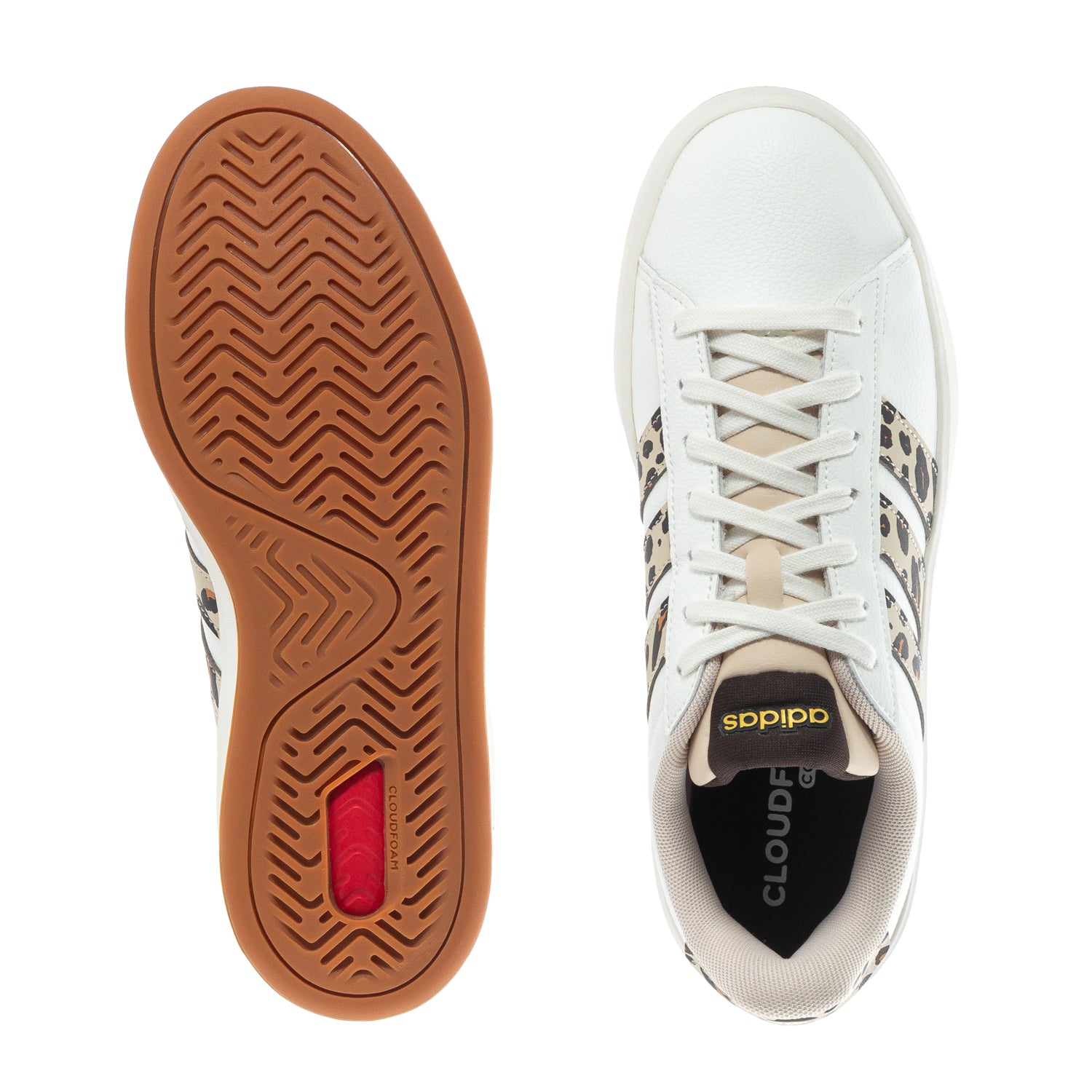 Adidas Grand Court 3.0 | Women's | (Leopard Stripes) Beige/Crystal  Linen/Aurora Coffee/Matte Gold