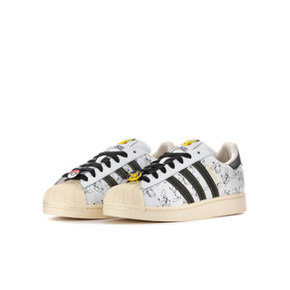 Youth Superstar II sneakers in black and white with Pokémon print