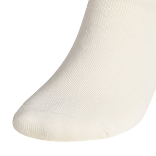 Single crew sock in off-white with ribbed knit texture