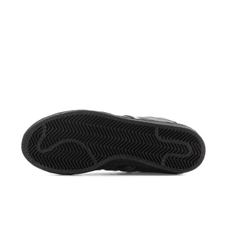 Men's black high-top sneaker outsole with textured herringbone tread