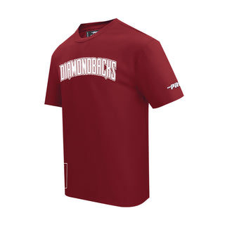 Men's Arizona Diamondbacks tee, maroon, chest 'DIAMONDBACKS' logo