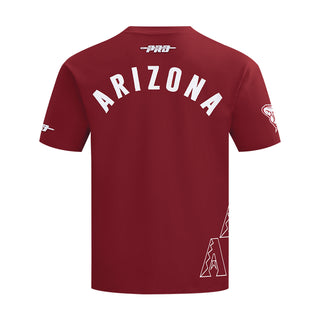 Men's Arizona Diamondbacks tee back view with large 'ARIZONA' print