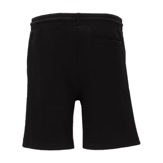 Black youth double-knit shorts with elastic waistband