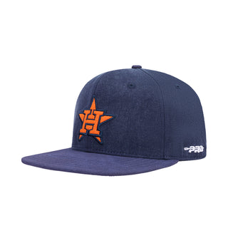 Navy baseball cap with embroidered Astros logo in orange and side “-93” patch