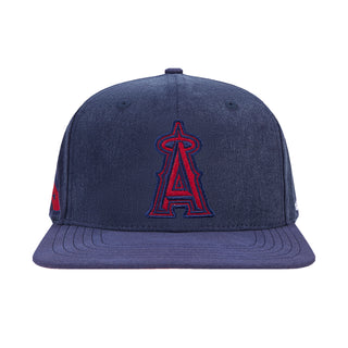 Navy snapback cap with red Angels A logo embroidery