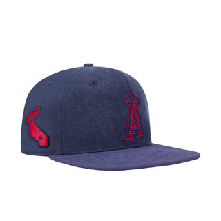 Navy snapback cap with red Angels A logo on side panels