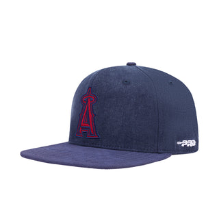 Navy snapback cap with red Angels A logo and small side marks