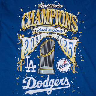 Los Angeles Dodgers Back to Back Champs Tee -Mens