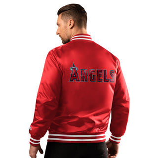 Angels Patch Satin Varsity Jacket - Mens