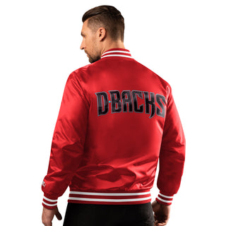 Diamondbacks Patch Satin Varsity Jacket - Mens