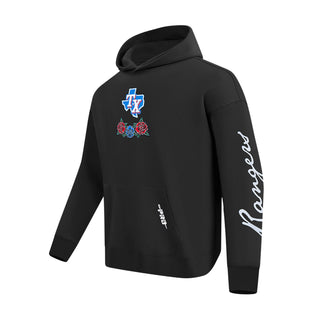 Texas Rangers Wave & Roses Hoodie -Mens