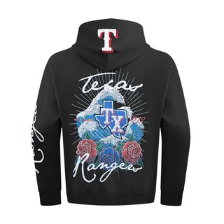 Texas Rangers Wave & Roses Hoodie -Mens