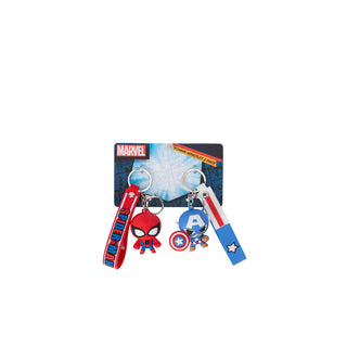 Spiderman and Captain America 2 Pack Wristlet Keychain