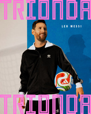 Messi with soccer ball