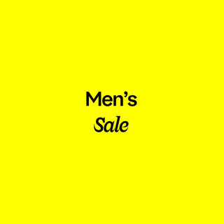 Yellow background with 'Men's Sale' text in black