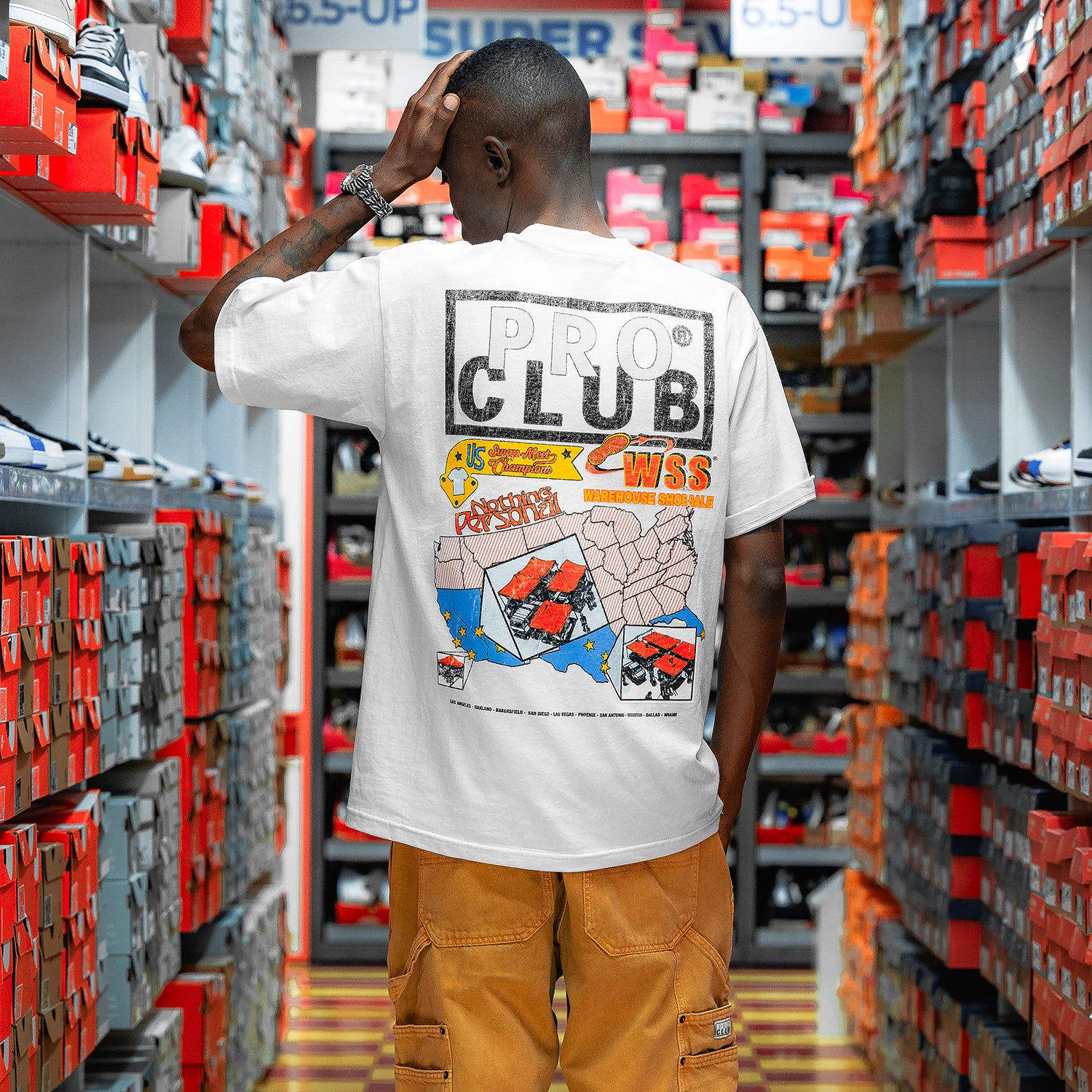 Pro Club Swap Meet US Map Mens ShopWSS