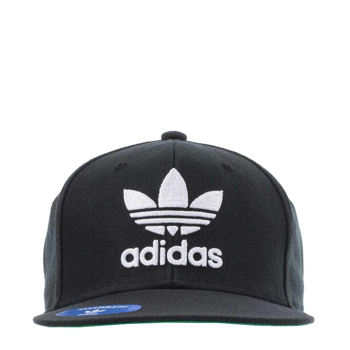 Adidas Trefoil Snapback Adjustable White Black Logo Spell Out Baseball Hat OSFY Adidas Trefoil A2L001 White Modern Adjustable Baseball Cap  main image 3