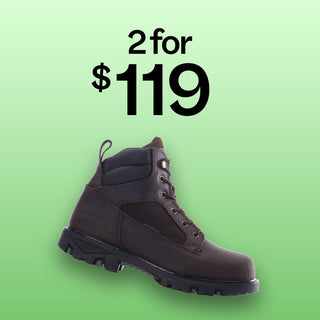 Black high-top boot with “shop 2 for $119” text.