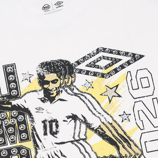 White T-shirt featuring close-up player and number '10' front graphic