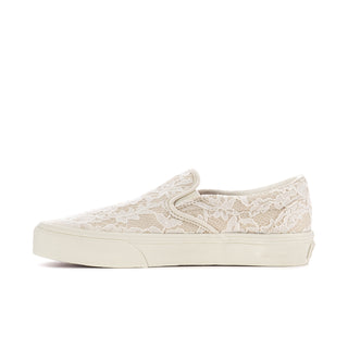 Women's lace slip-on sneaker, marshmallow, side view