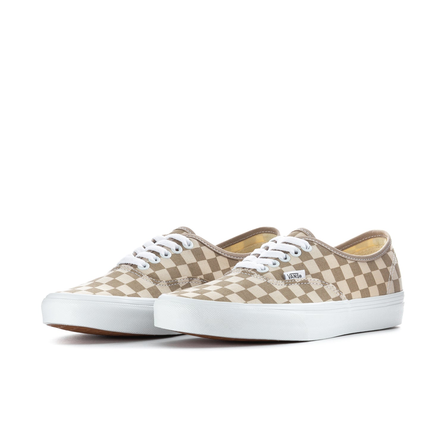 Vans Authentic | Men's | (Checkerboard) Aluminum/Oatmeal