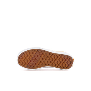 Kids purple sneaker outsole with brown tread pattern