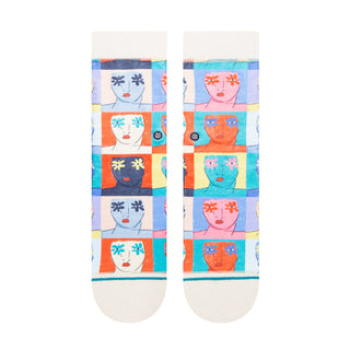 Womens Flower Faces Crew by Elena Forenza