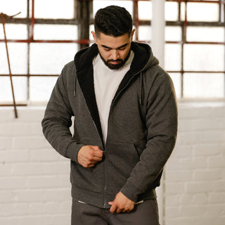 Sherpa Lined FZ Hoody - Mens