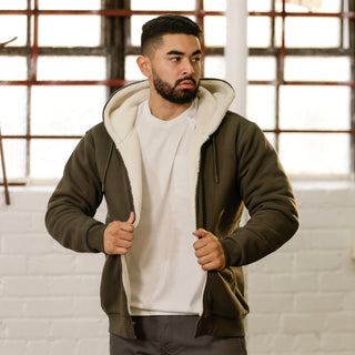 Sherpa Lined FZ Hoody - Mens