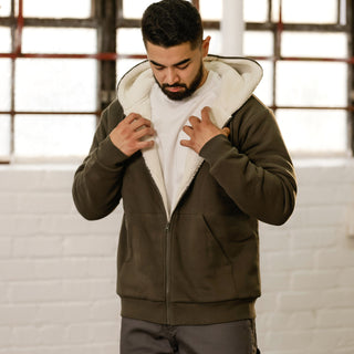 Sherpa Lined FZ Hoody - Mens