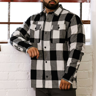 Quilted Lined Flannel Shirt Jacket - Mens