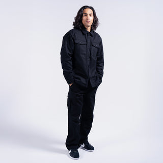 Quilted Lined Twill Shirt Jacket - Mens