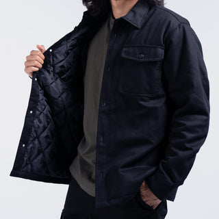 Quilted Lined Twill Shirt Jacket - Mens