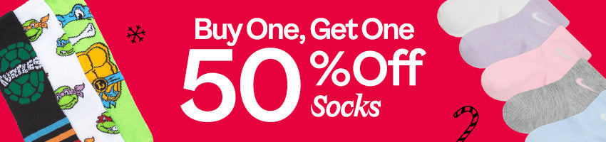 WSS Holiday Deal Buy One Get One 50% All Socks