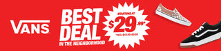 Vans Starting At $29.99 WSS Deal
