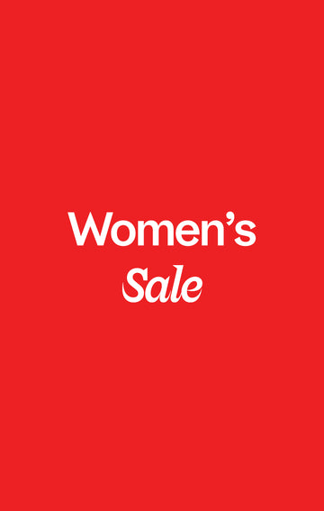 Red background with 'Women's Sale' text in white