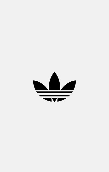 Black Adidas logo on a white background