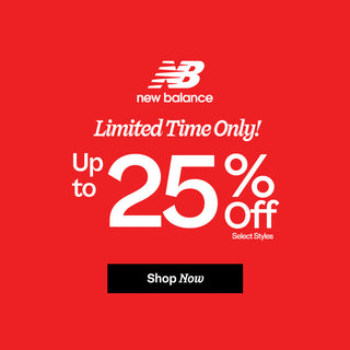 New Balance Limited Time Only! Up to 25% off selected styles shop now