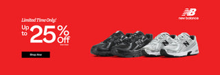 New Balance Limited Time Only! Up to 25% off selected styles shop now