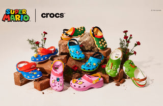 Super Mario crocs collection of shoes for the whole family. Shop Now