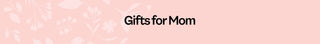 Text 'Gifts for Mom' on a pink background with subtle patterns