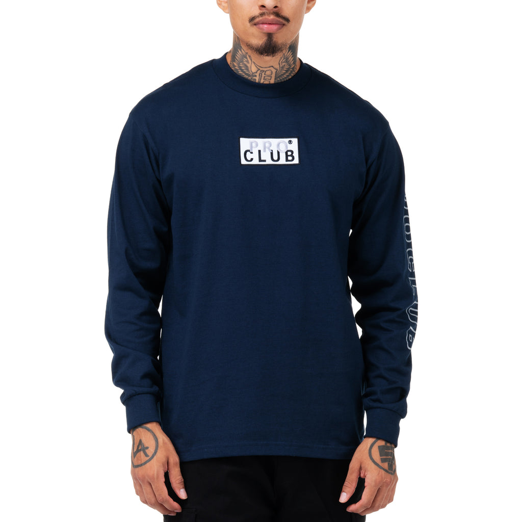 Embroidered Box Logo LS Tee - Mens