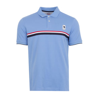 Tricot Pieced Striped Polo - Mens