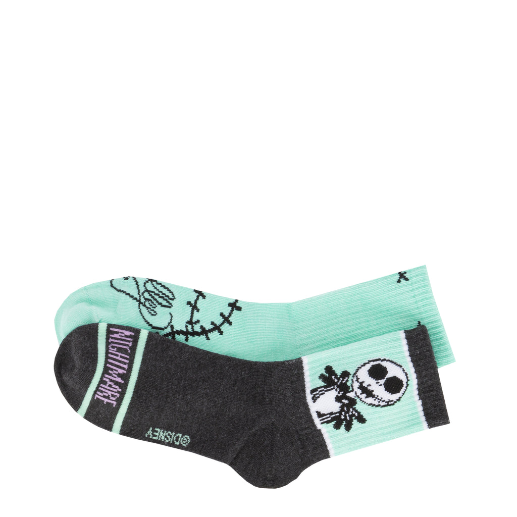2 Pack Nightmare Before Christmas Ribbed Mid Crew - Adult