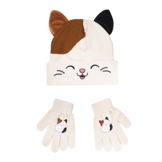 Conjunto de gorro y guantes para niños Squishmallows Cameron The Cat