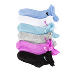 Paquete de 6 calcetines tobilleros con volantes para bebés y niños pequeños