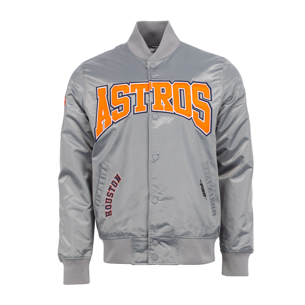Astros Emblem Satin Jacket - Mens
