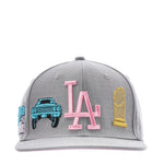 Dodgers Lowrider Triple Front Logo Snapback Hat