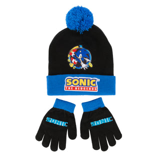 Kids Sonic Pom Beanie & Glove Set